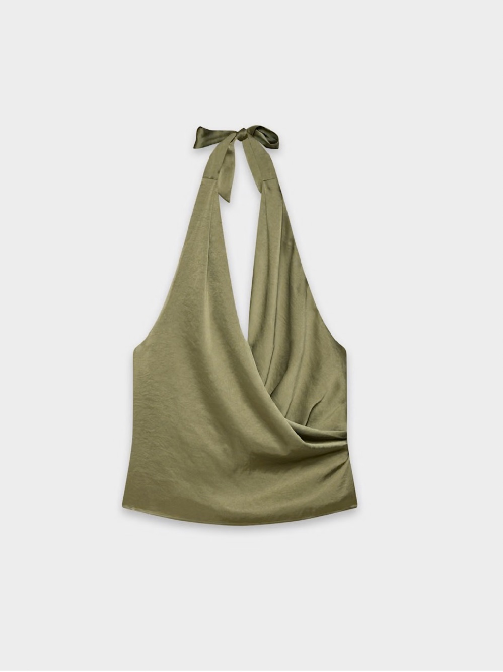 Aritzia satin halter blouse